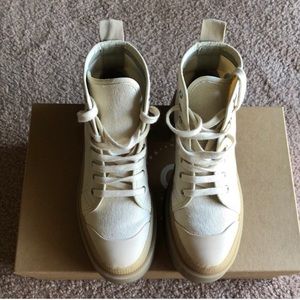 &Stories - Canvas Platform Lace-up Boot - Cream